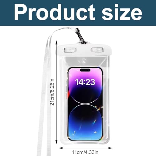 2 Pcs Étui Étanche Téléphone IPX8, Sans Bordure Toucher Sensitive Pour iPhone Samsung Xiaomi Noir/Blanc - Sac de Protect