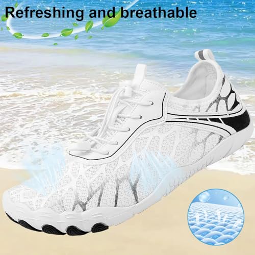 Baodenvi Chaussures d'eau Chaussures de Bain Hommes Femmes Séchage Rapide D'été Pieds Nus Chaussures Aquatiques Unisexe 